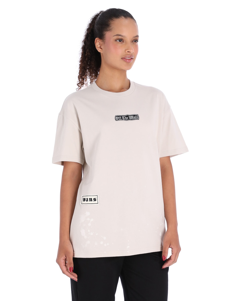 Playera manga corta cuello redondo para mujer