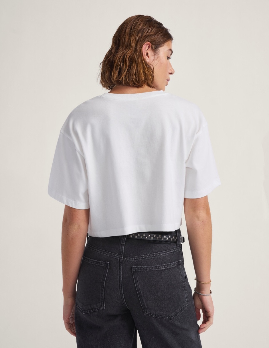 Playera manga corta cuello redondo para mujer 3