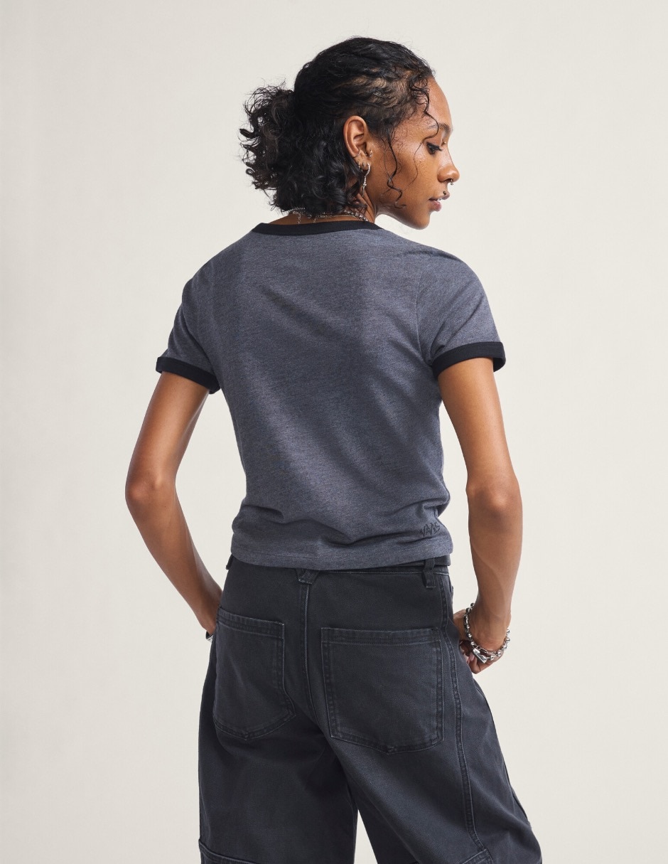 Playera manga corta cuello redondo para mujer 2