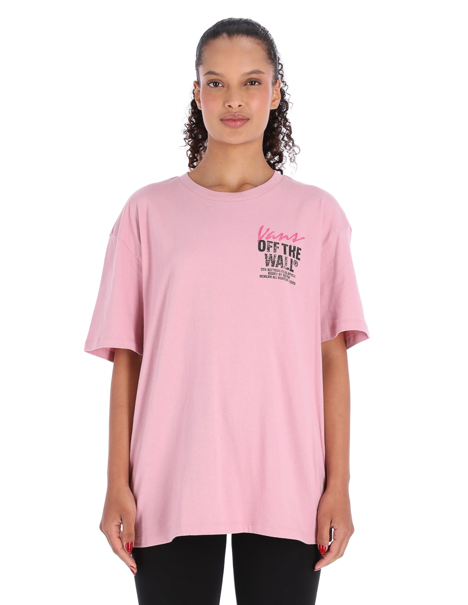 Playera manga corta cuello redondo para mujer