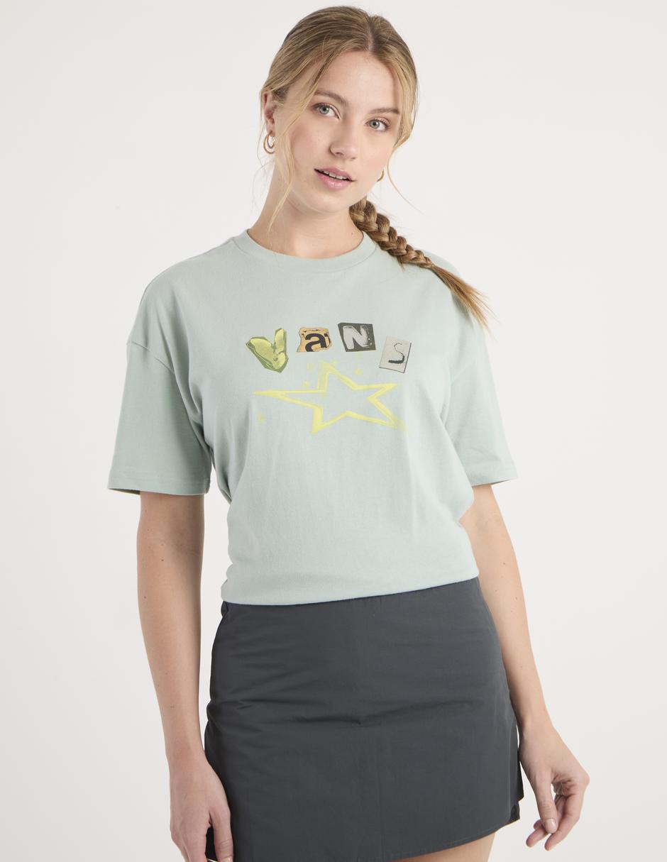 Playera manga corta cuello redondo para mujer