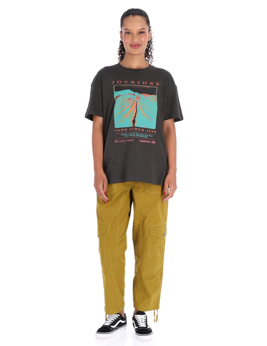 Playera manga corta cuello redondo para mujer 3