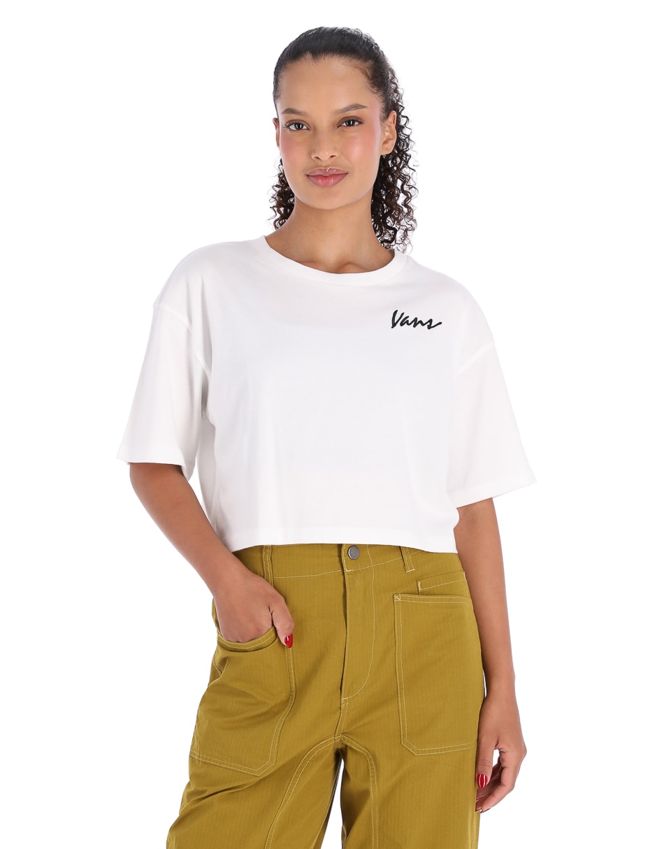 Playera manga corta Classic Script cuello redondo para mujer Playera manga corta Classic Script cuello redondo para mujer