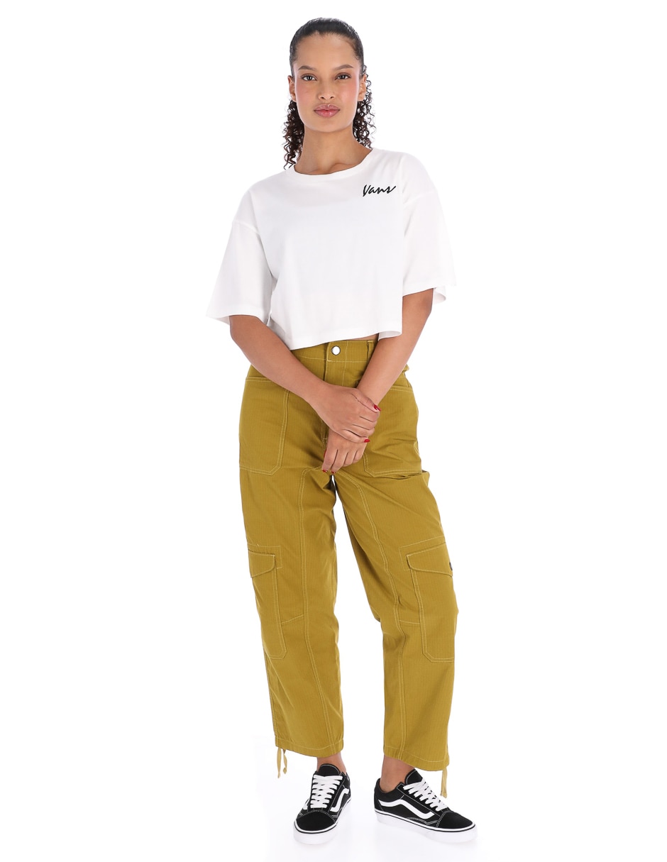Playera manga corta Classic Script cuello redondo para mujer 3