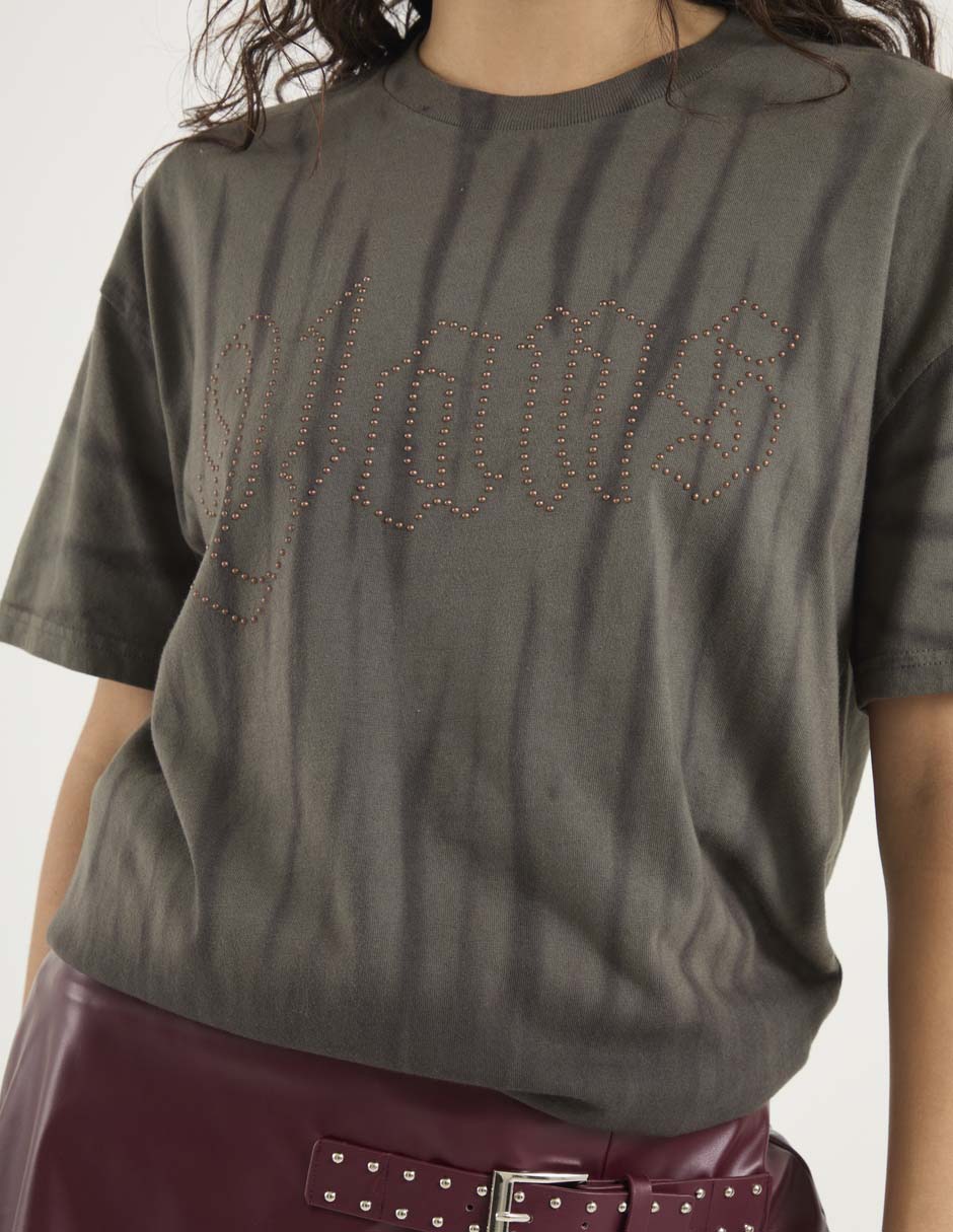 Playera manga corta cuello redondo para mujer 4