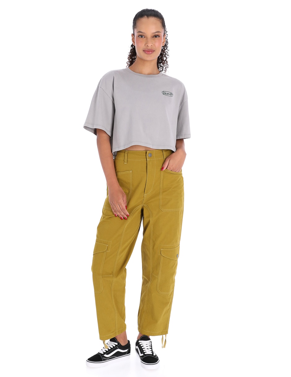 Playera manga corta cuello redondo para mujer 3