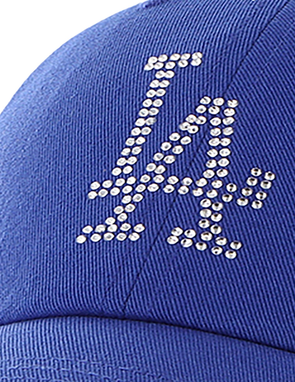 Gorra visera curva correa ajustable rhinestone mlb Los Angeles dodgers unisex 2