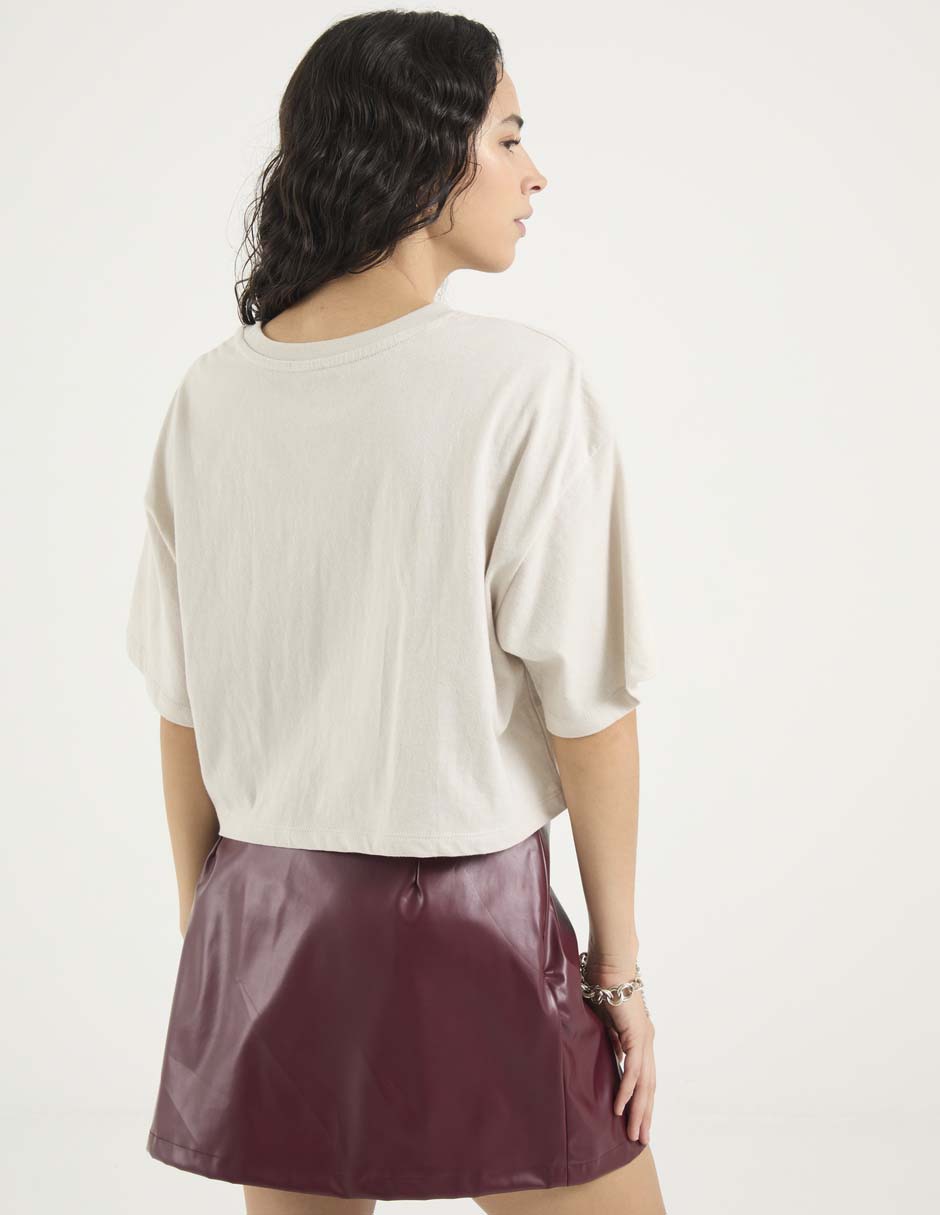 Playera manga corta cuello redondo para mujer 2