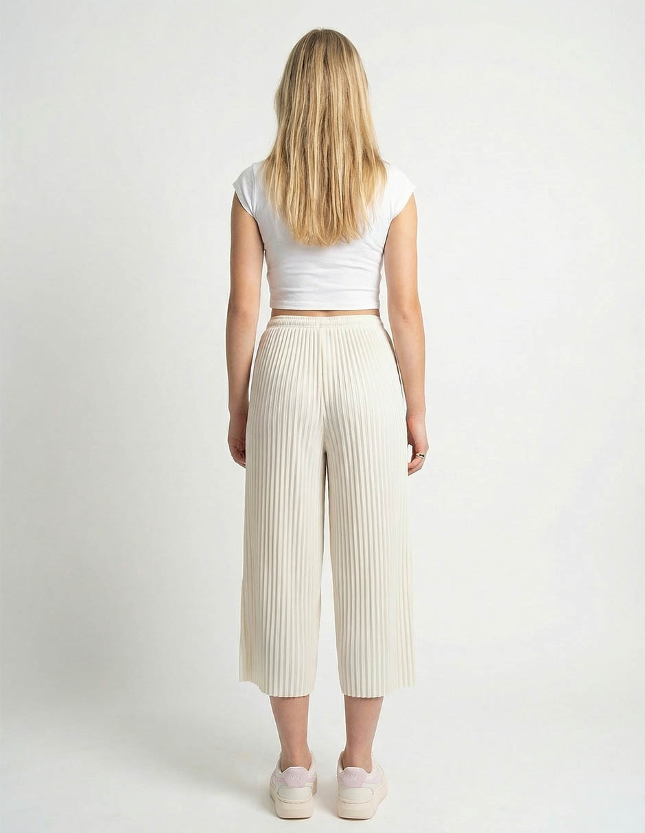 Pants wide leg con agujeta para mujer 2