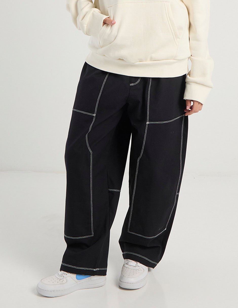 Pants wide leg con elástico para mujer