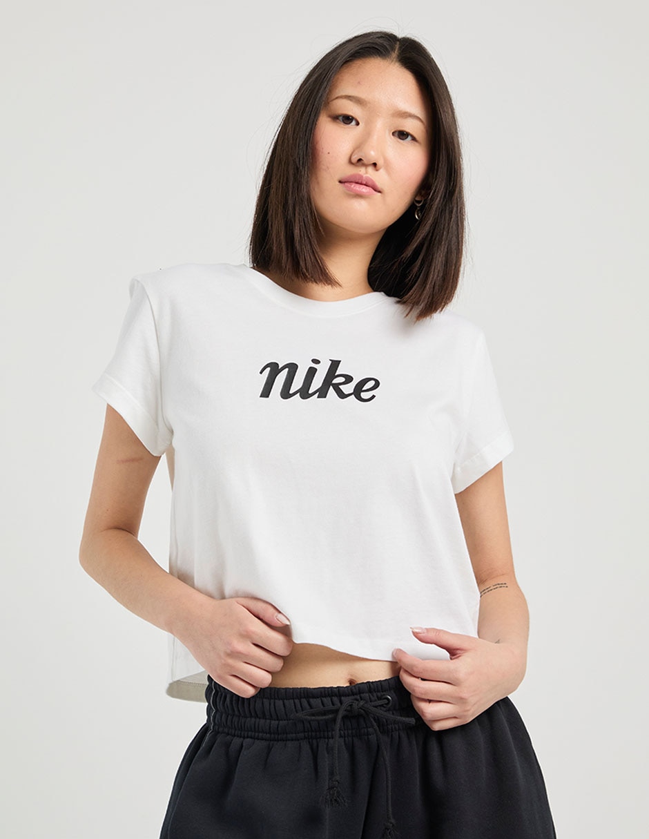 Playera manga corta cuello redondo para mujer