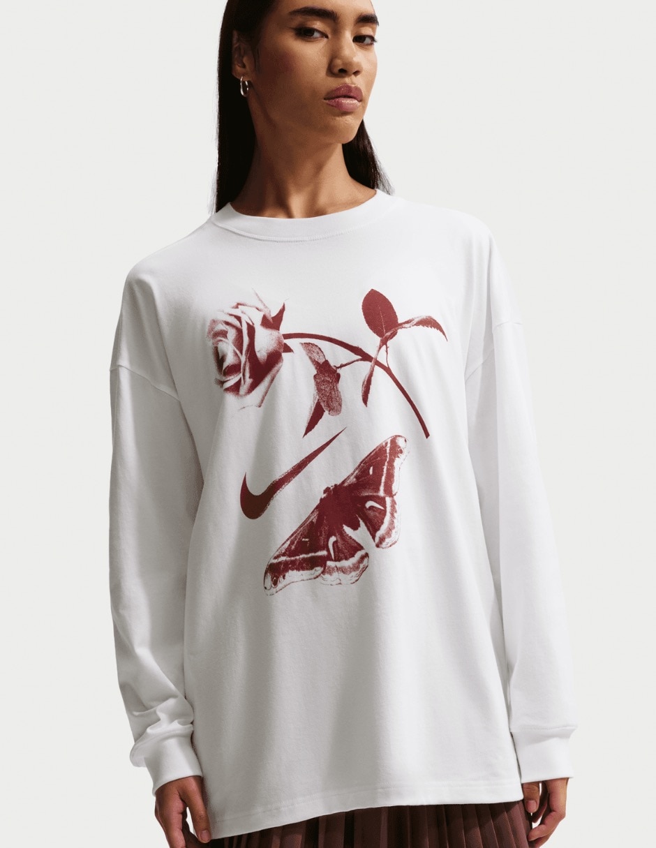 Playera manga larga Valentine's Day cuello redondo para mujer