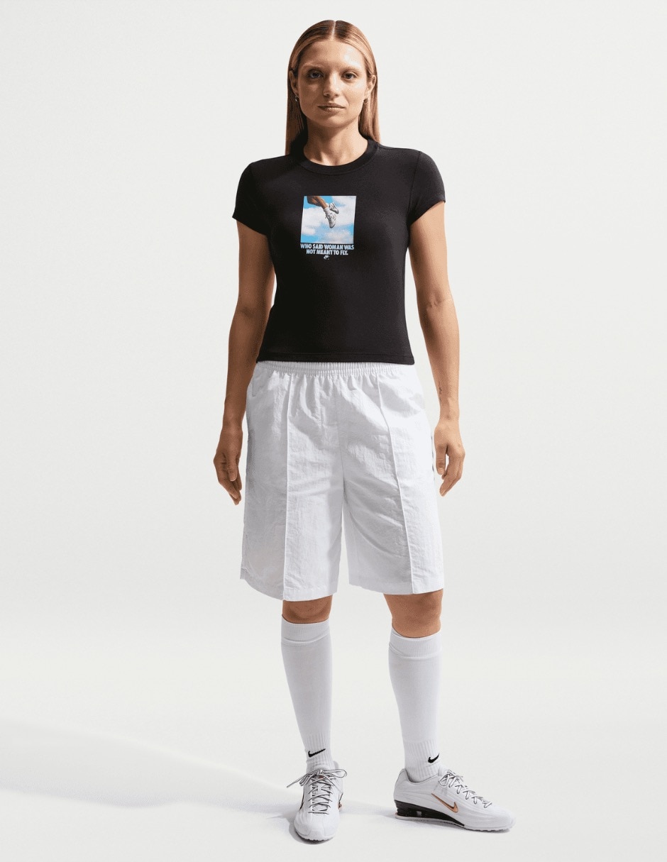 Playera manga corta cuello redondo para mujer