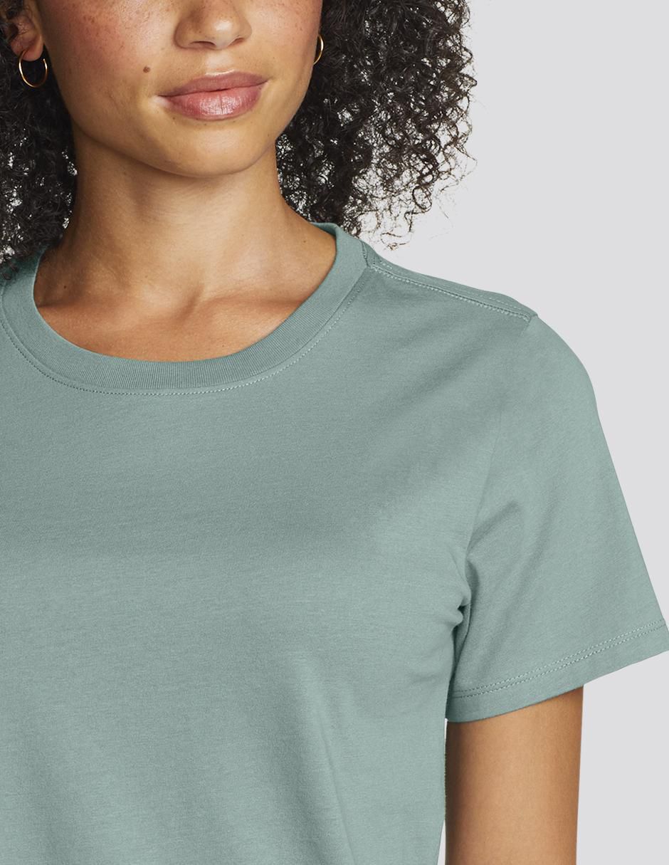 Playera manga corta cuello redondo para mujer 3