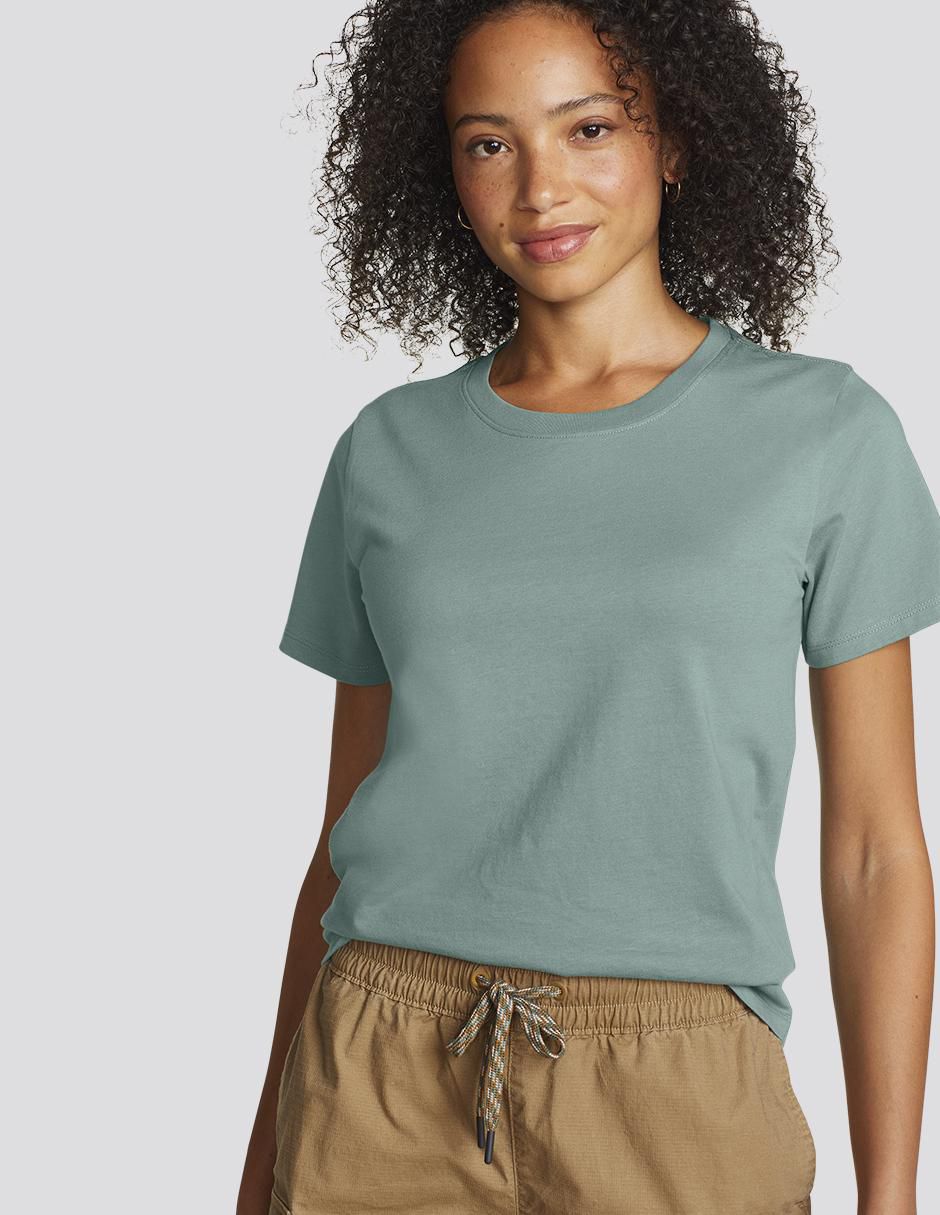 Playera manga corta cuello redondo para mujer 4