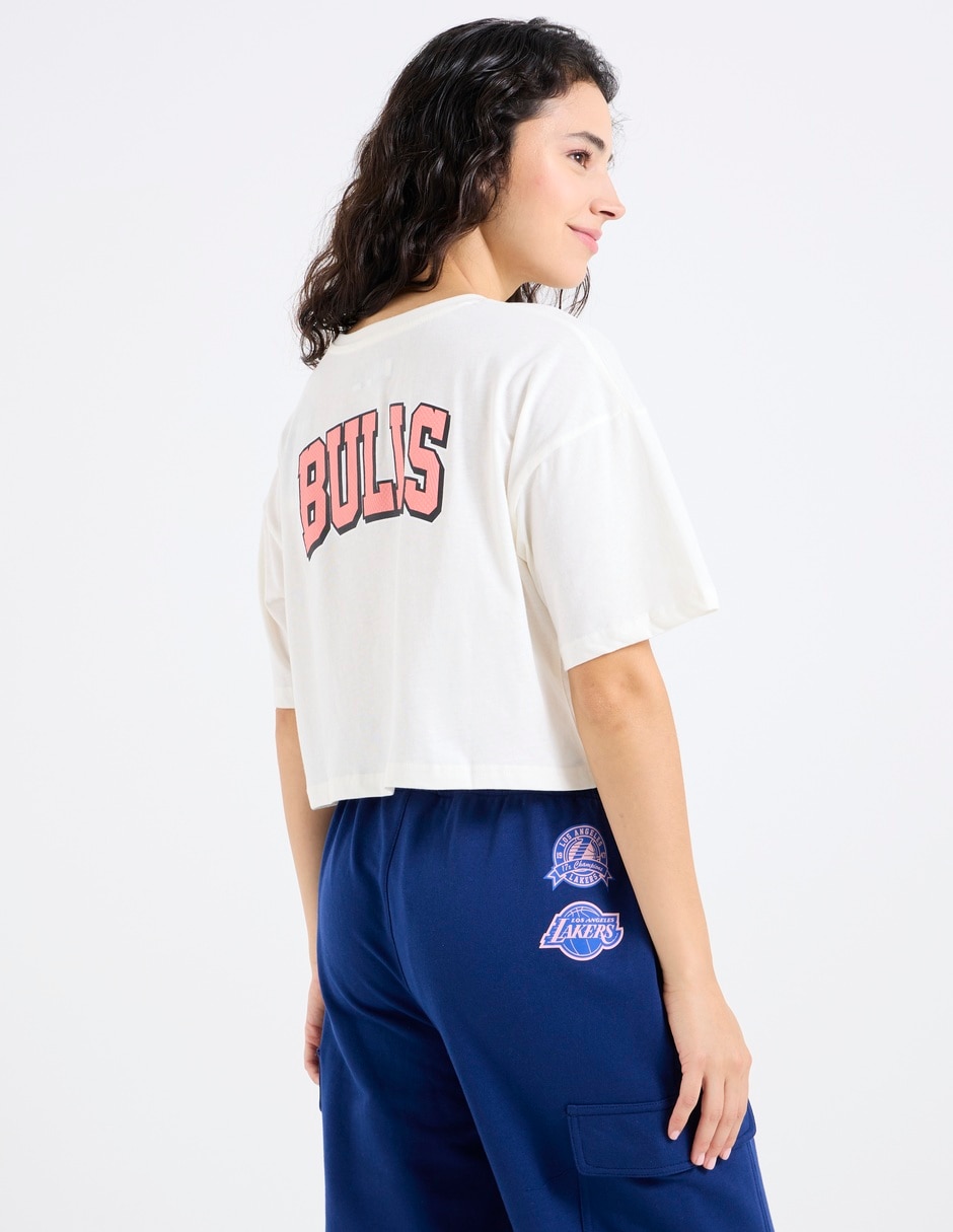 Playera manga corta Chicago Bulls cuello redondo para mujer 2