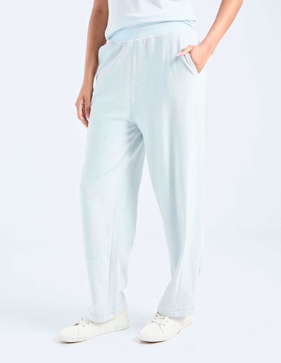 Pants regular con elástico para mujer
