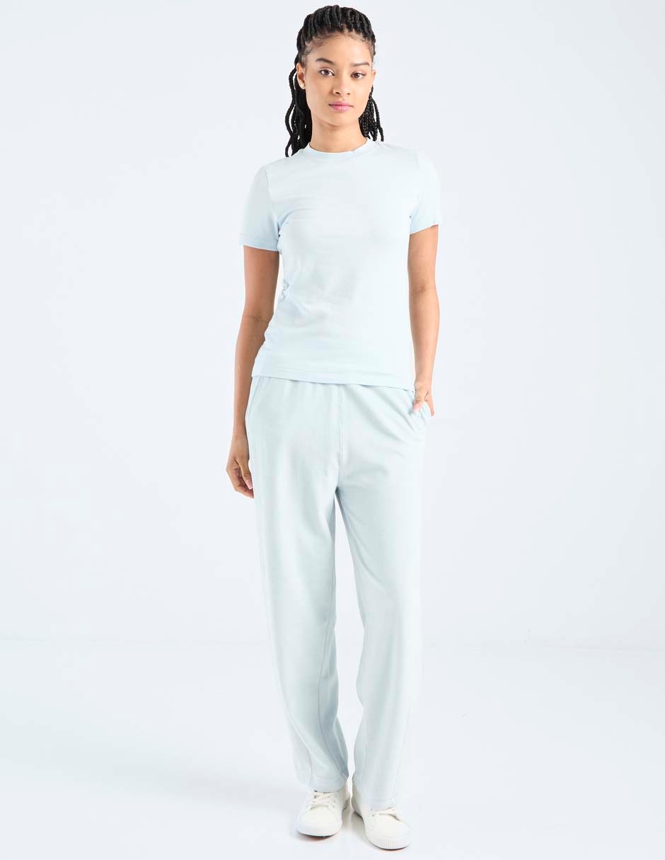Pants regular con elástico para mujer 3
