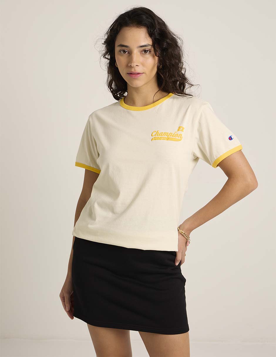 Playera manga corta cuello redondo para mujer 2