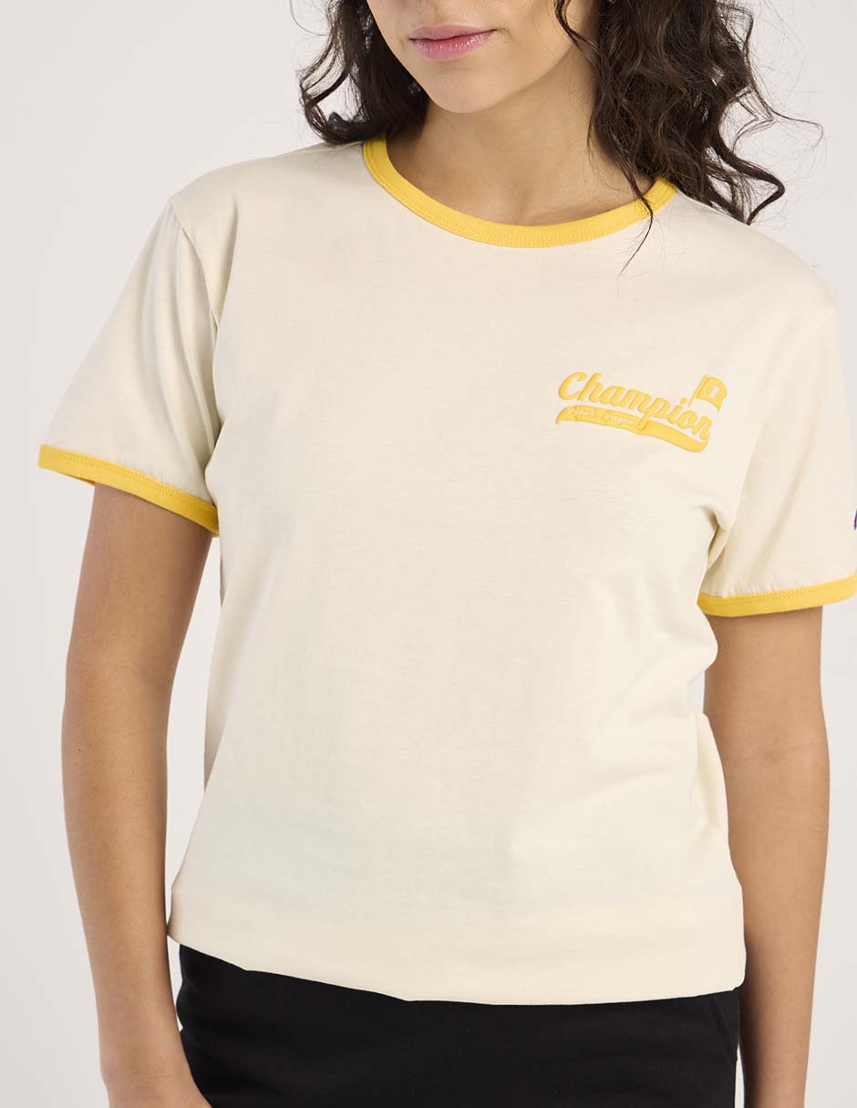 Playera manga corta cuello redondo para mujer 5