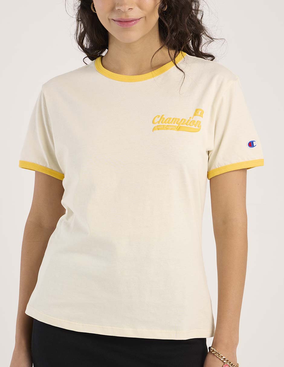 Playera manga corta cuello redondo para mujer 7