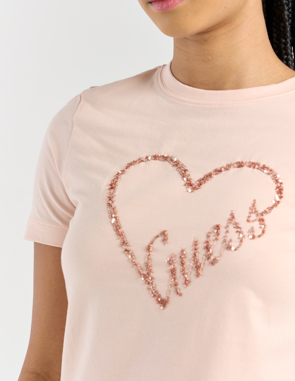 Playera manga corta cuello redondo para mujer 4