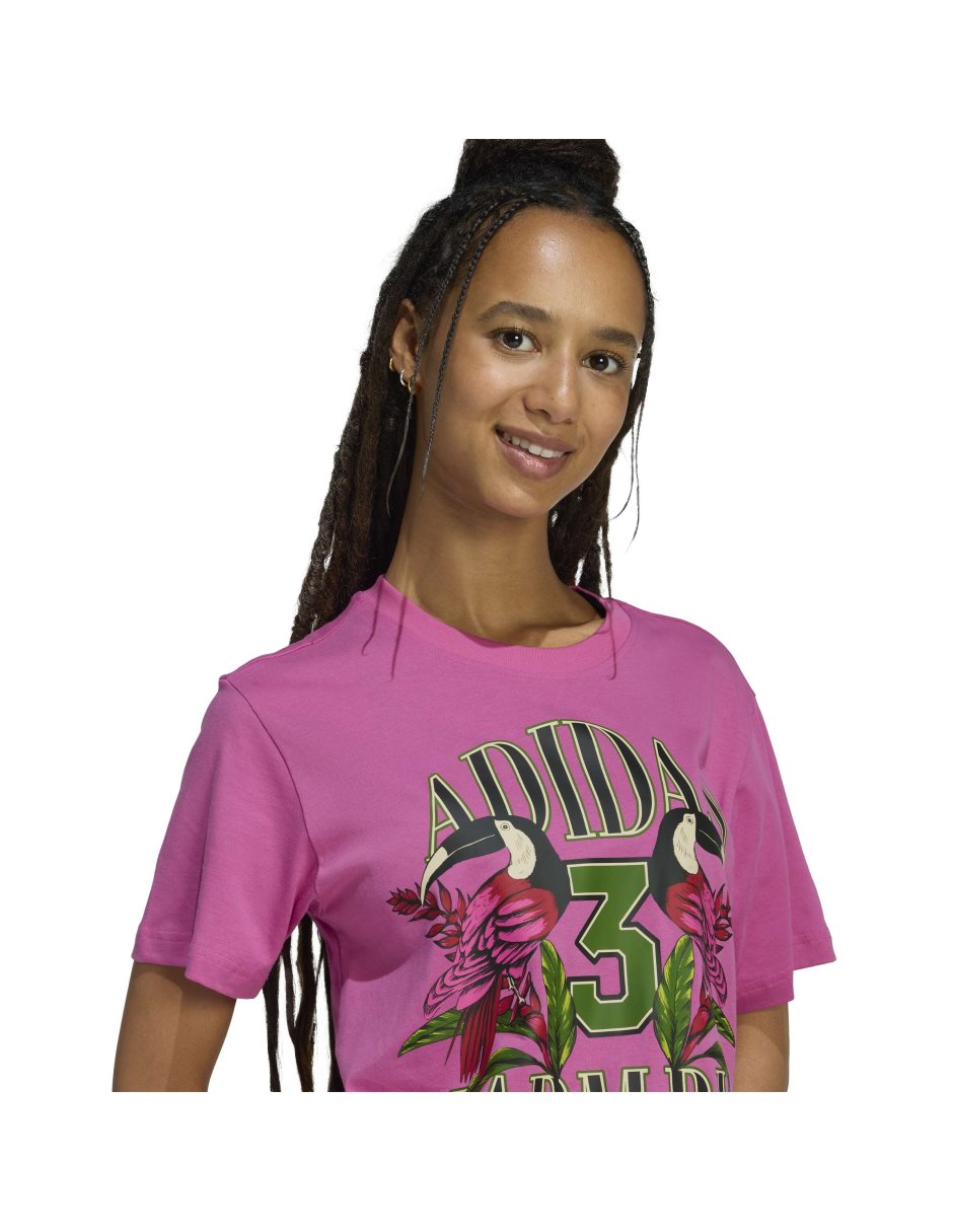 Playera manga corta Brand Collaboration cuello redondo para mujer 5