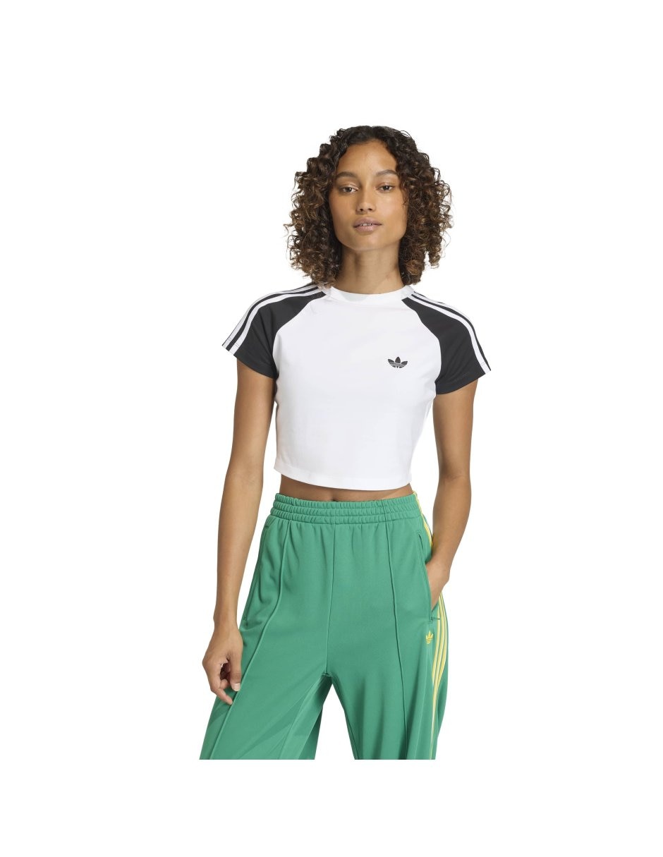 Playera manga corta Adicolor cuello redondo para mujer