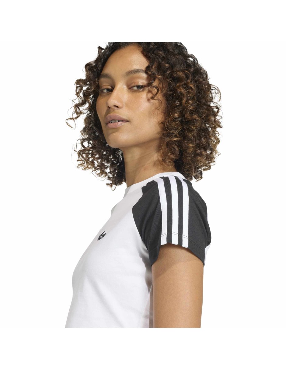 Playera manga corta Adicolor  cuello redondo para mujer 5