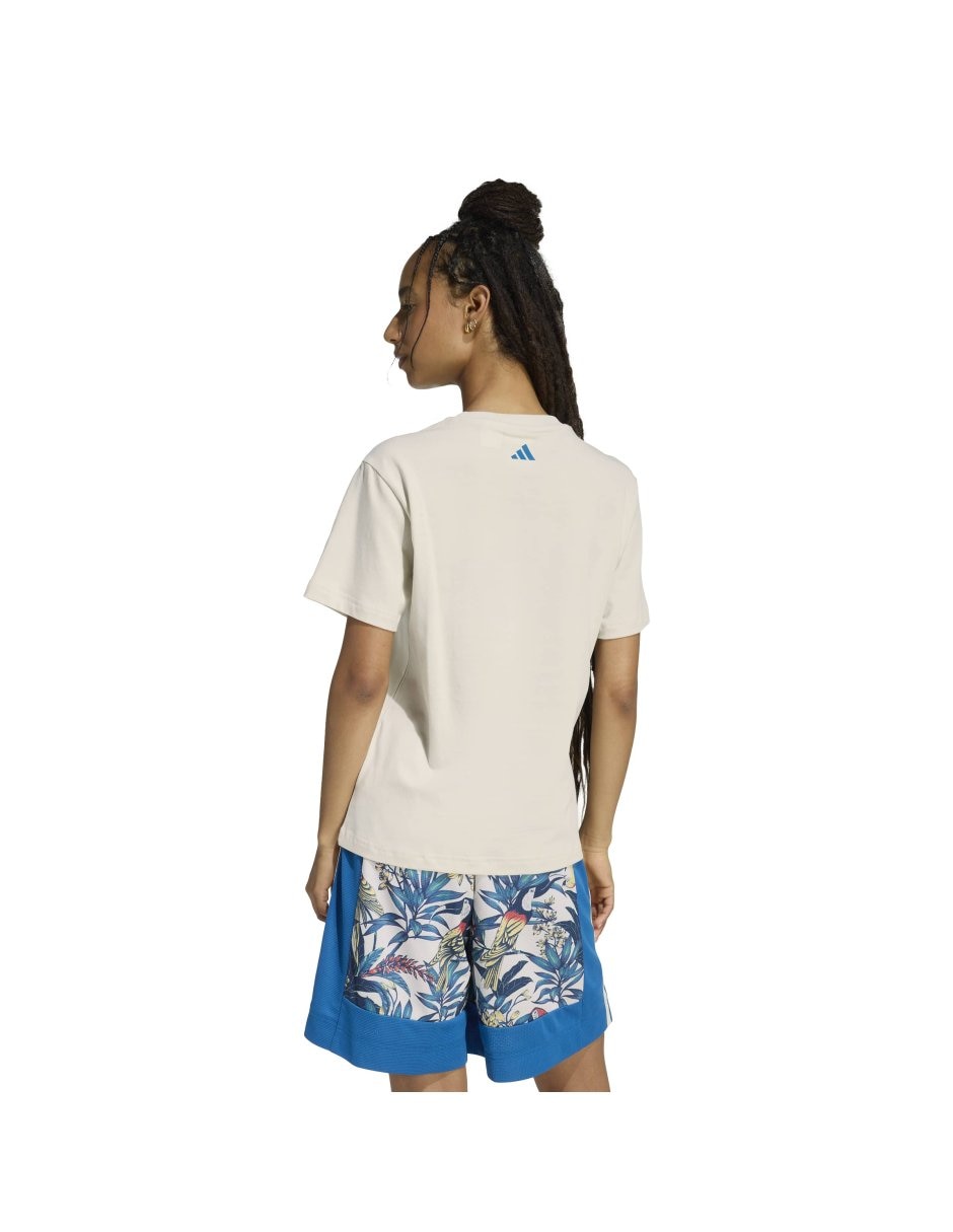 Playera manga corta Brand Collaboration cuello redondo para mujer 3