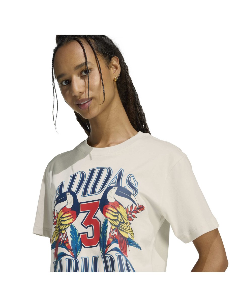 Playera manga corta Brand Collaboration cuello redondo para mujer 5