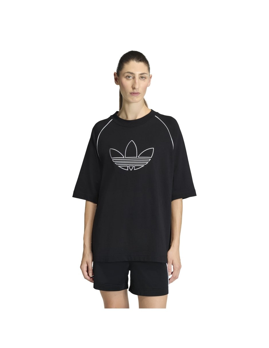 Playera manga corta Adicolor cuello redondo para mujer