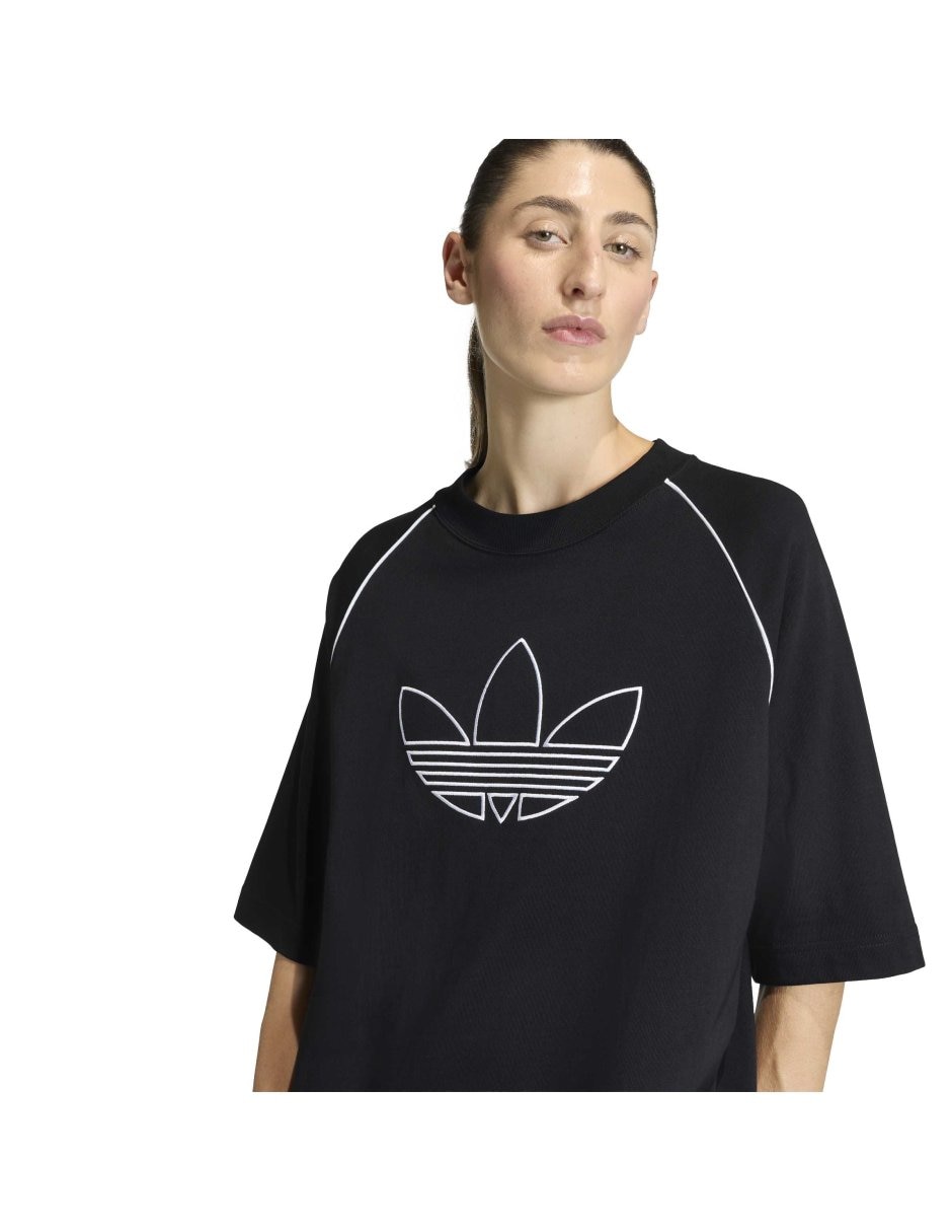 Playera manga corta Adicolor cuello redondo para mujer 5