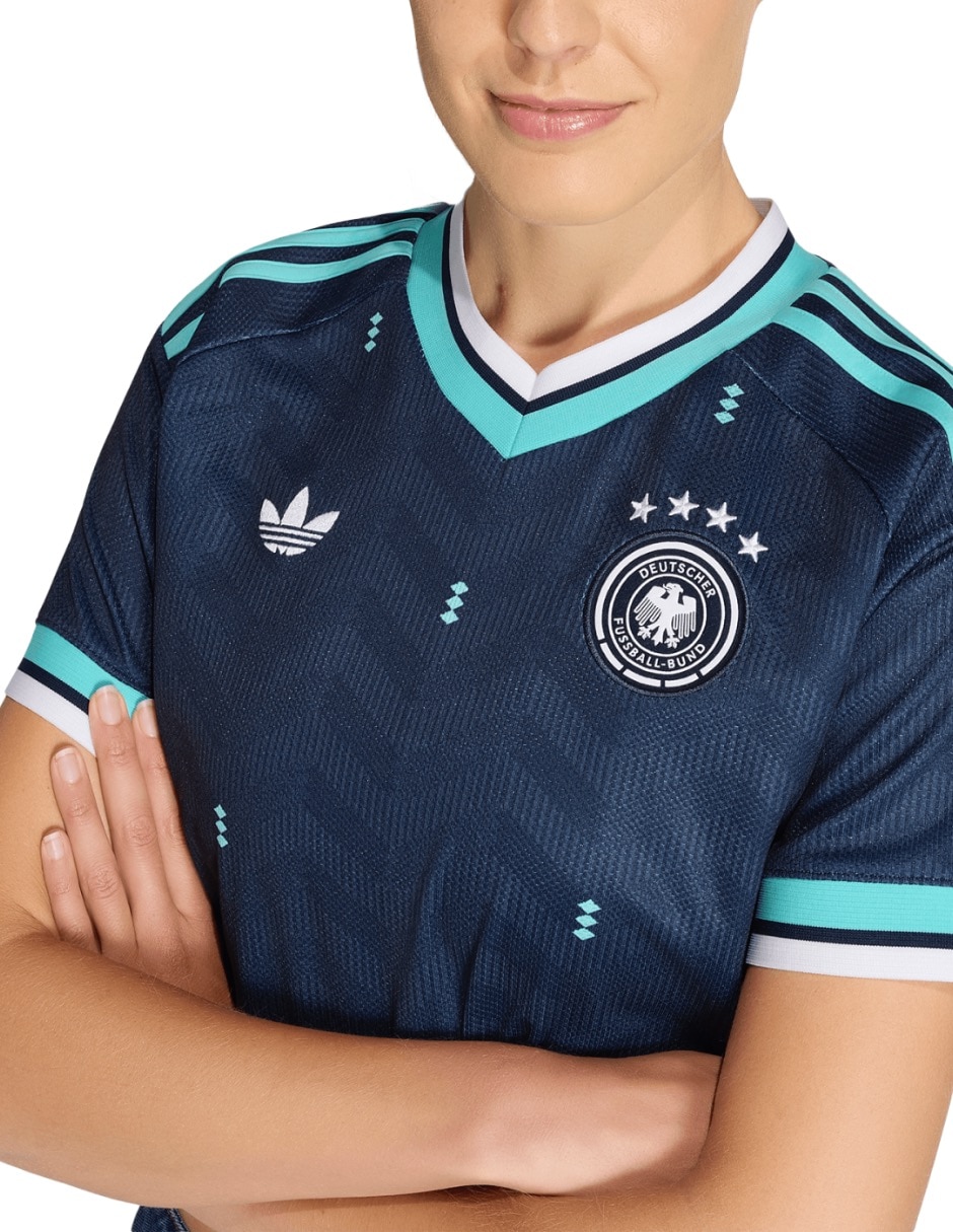 Playera manga corta Alemania DFB cuello redondo para mujer 6