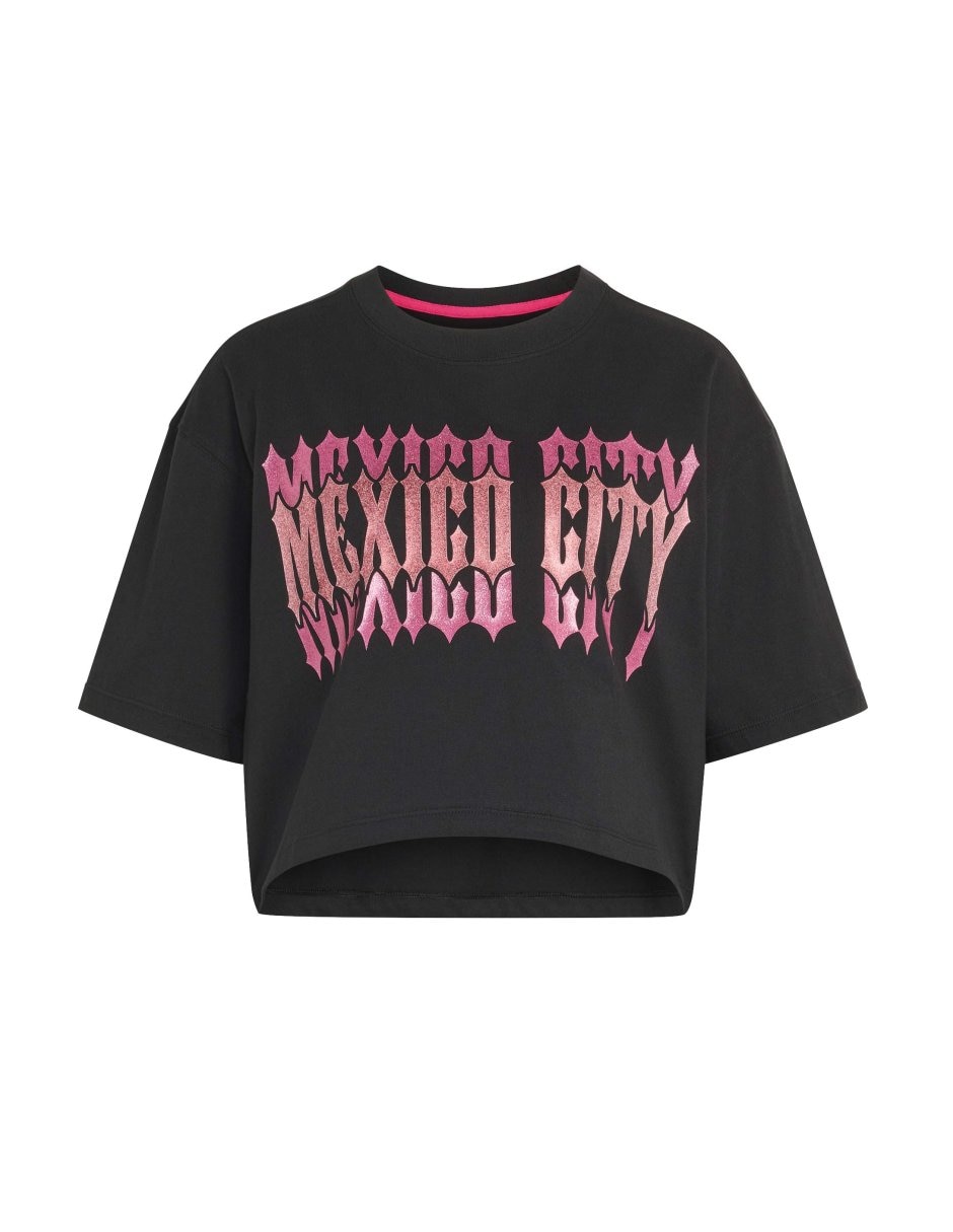 "playera" "manga" corta city t-shirt "cuello" redondo "para mujer" 2