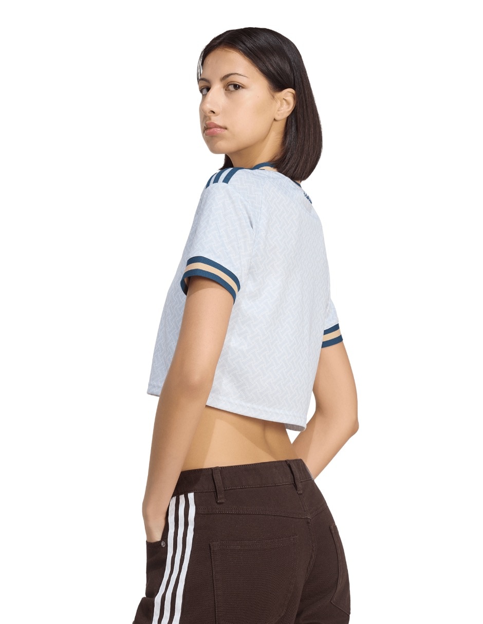 Playera manga corta Selección de fútbol de Italia cuello redondo para mujer 4