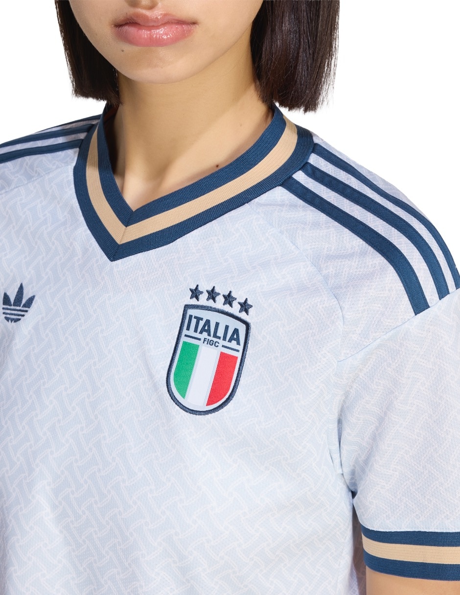 Playera manga corta Selección de fútbol de Italia cuello redondo para mujer 6