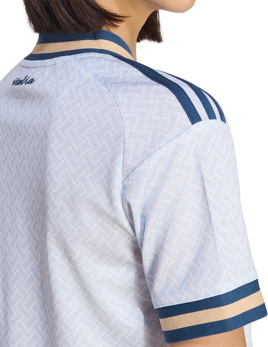 Playera manga corta Selección de fútbol de Italia cuello redondo para mujer 7