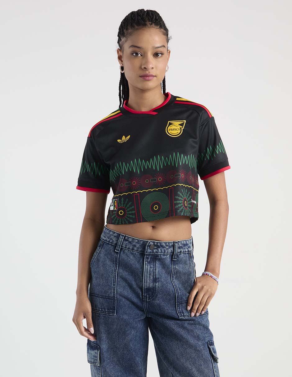 Playera "manga" corta federación jamaica "cuello" redondo "para mujer" 2