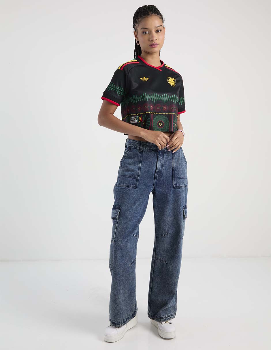 Playera "manga" corta federación jamaica "cuello" redondo "para mujer" 3