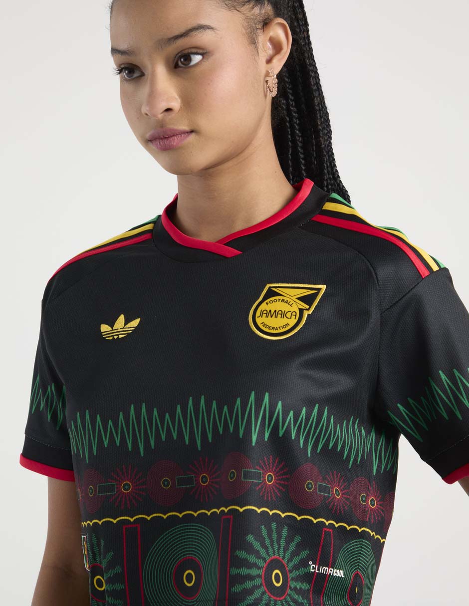 Playera "manga" corta federación jamaica "cuello" redondo "para mujer" 4
