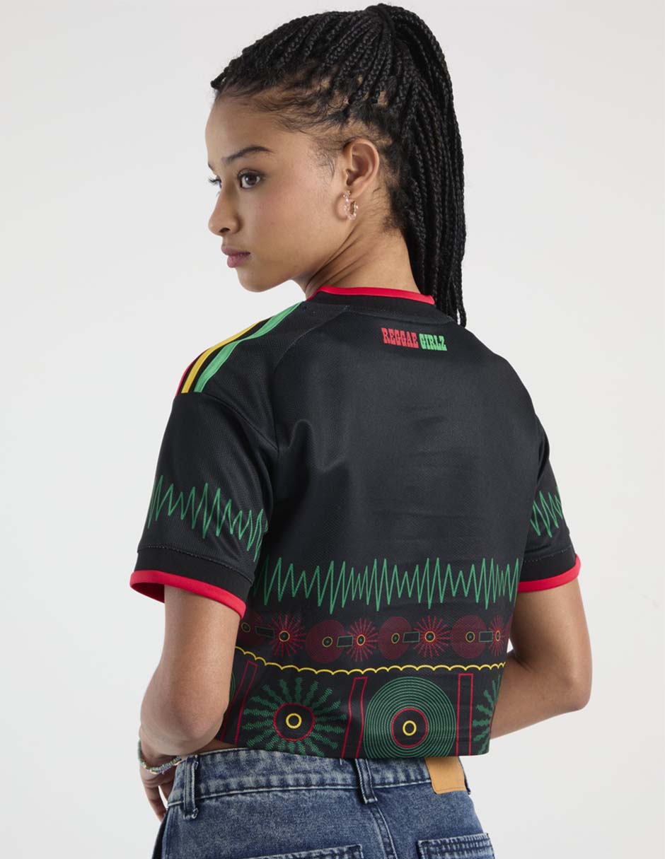 Playera "manga" corta federación jamaica "cuello" redondo "para mujer" 6
