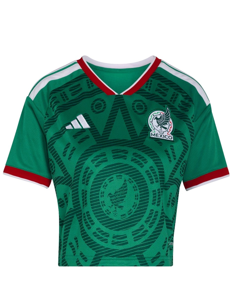Playera manga corta México FMF cuello V para mujer