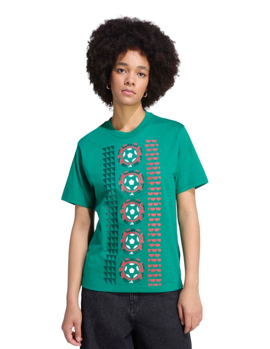 Playera manga corta cuello redondo para mujer