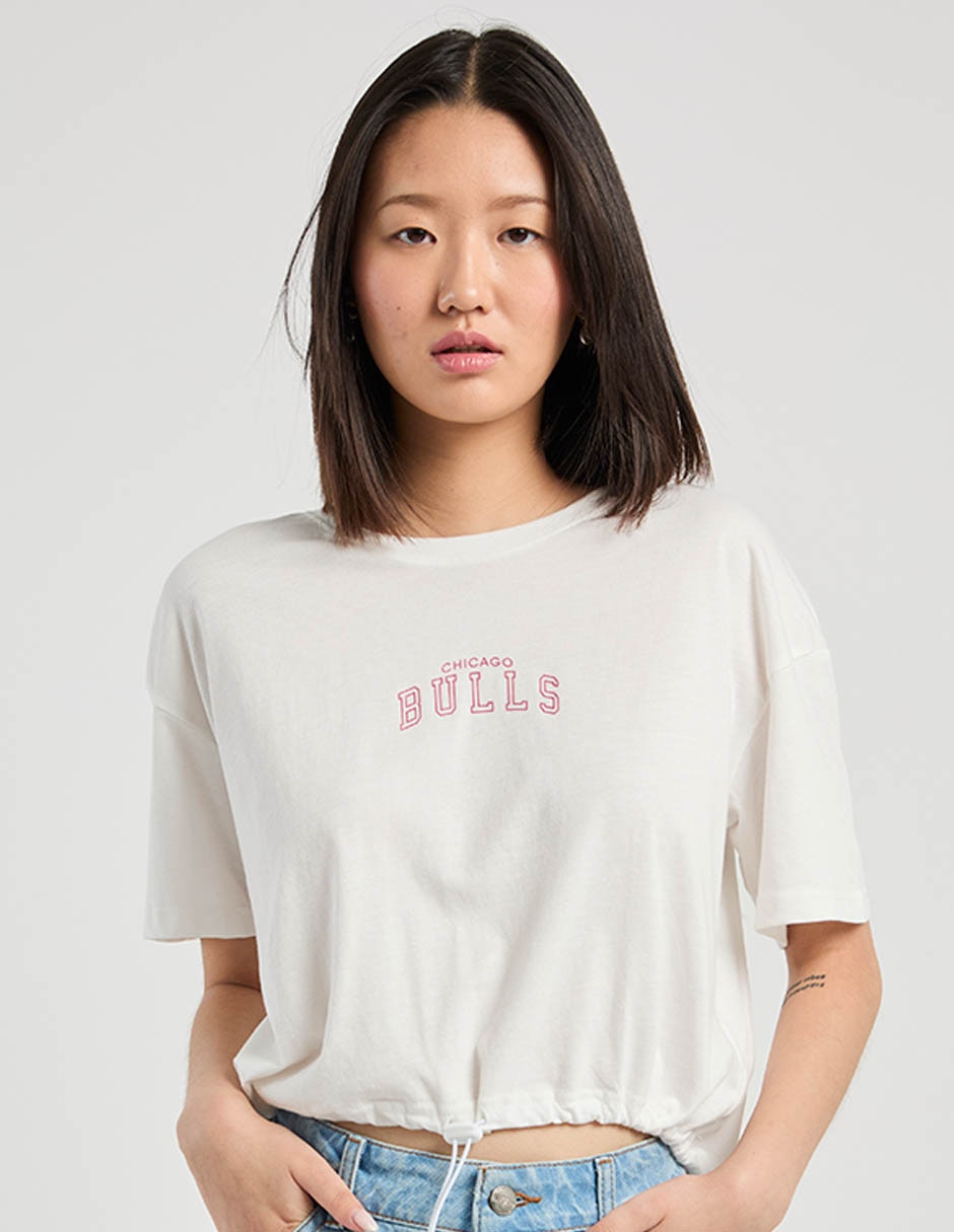Playera manga corta Chicago Bulls cuello redondo para mujer