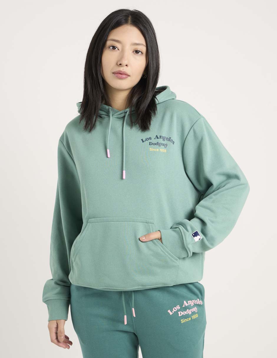 Sudadera con capucha y bolsa Los Angeles Dodgers para mujer