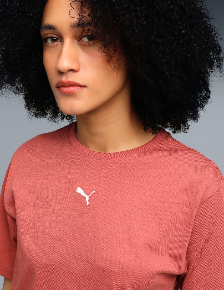 Playera manga corta Ess cuello redondo para mujer 4
