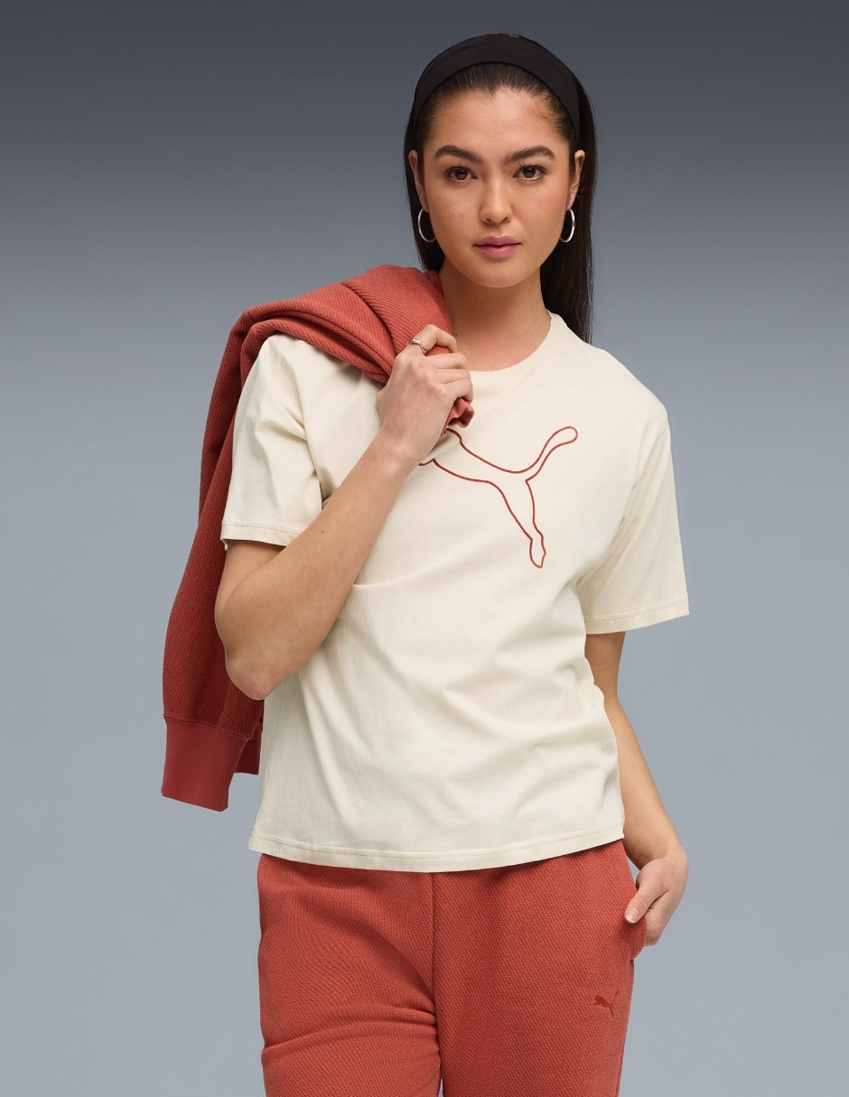 Playera manga corta cuello redondo para mujer 3