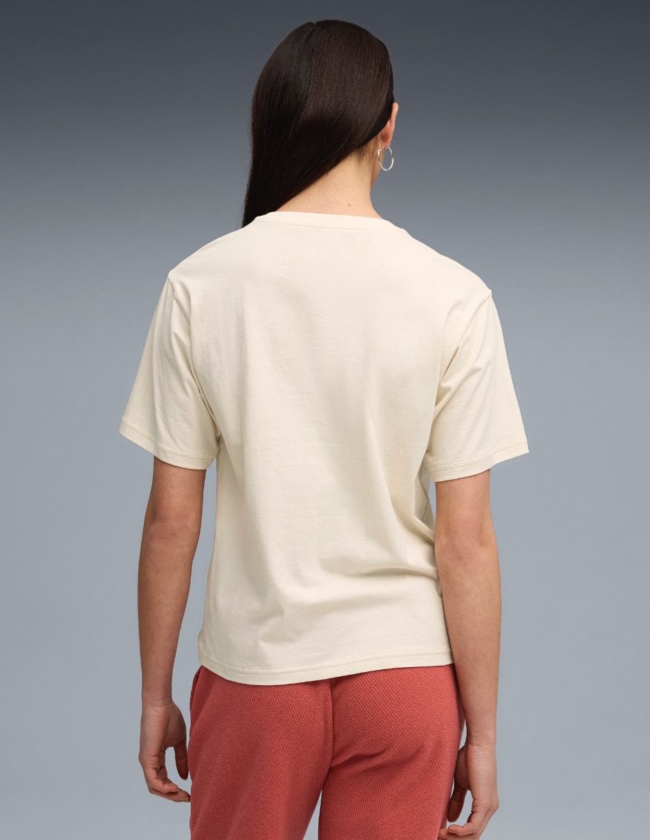 Playera manga corta cuello redondo para mujer 4