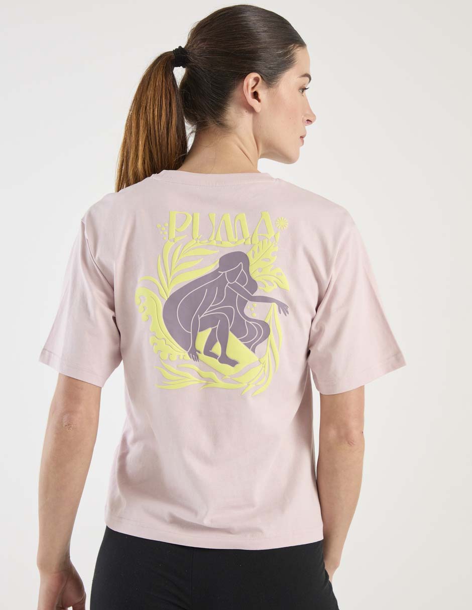 Playera manga corta cuello redondo para mujer 2